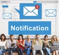 Notification Alert Digital Icon Internet Network Concept Royalty Free Stock Photo