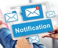 Notification Alert Digital Icon Internet Network Concept Royalty Free Stock Photo