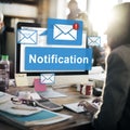 Notification Alert Digital Icon Internet Network Concept Royalty Free Stock Photo