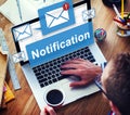 Notification Alert Digital Icon Internet Network Concept Royalty Free Stock Photo