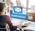 Notification Alert Digital Icon Internet Network Concept Royalty Free Stock Photo