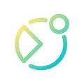 Notification from analytic app pixel perfect gradient linear ui icon Royalty Free Stock Photo