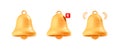 Notification Bell Icons Set on White Background Royalty Free Stock Photo
