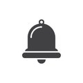 Notification bell solid vector icon Royalty Free Stock Photo