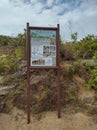 notification board in Hong Kong Siu ma Shan Peak nature trail