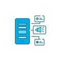Notification configuration color line icon. Royalty Free Stock Photo