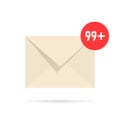 Notification email like overflowing mailbox Royalty Free Stock Photo