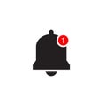 Notification bell icon vector illustration Royalty Free Stock Photo