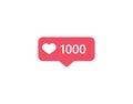 Notification Icon Instagram. 1000 Follower like instagram ui, app, iphone