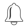 Notification icon. Simple flat notification bell sign.