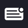 Notification from main menu dark mode glyph ui icon