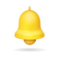 Notification message bell icon alert, 3d alarm sign. Vector alert symbol illustration