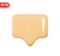 Notification message dialog. Realistic 3d design In plastic cartoon style. Icon isolated on white background. Vector