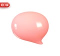 Notification message dialog. Realistic 3d design In plastic cartoon style. Icon isolated on white background. Vector