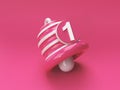 Notification - Minimal Message Bell icon alert and Alarm Social Media element. 3d rendering