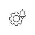 Notification Settings line icon