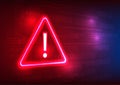 Notification technology alert symbol with numeric code behind it, conveys a warning of technological security systems that are
