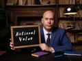 Notional Value phrase on chalkboard Royalty Free Stock Photo