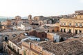 Noto baroque sicilian city old buildings panoramic view, Sicily, Italy Royalty Free Stock Photo