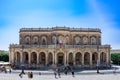 View of the Noto town hall in summer day,Noto, Sicily Royalty Free Stock Photo
