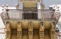 NOTO, ITALY - Detail of Baroque Balcony, 1750 Royalty Free Stock Photo