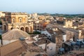 Noto Unesco world heritage city hall, old buildings and landscape panoramic view, Sicily, Italy Royalty Free Stock Photo