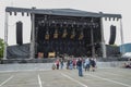 Notodden blues festival, festival stage on the pier