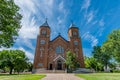 Notre Dame Auvergne Catholic Church in Ponteix, Saskatchewan Royalty Free Stock Photo