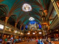 Notre Dame Basilica, interior, Montreal, QC, Canada.