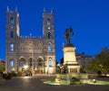 Notre-Dame Basilica at night, Montreal Royalty Free Stock Photo