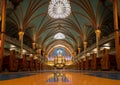 A view of the Notre-Dame Basilica in Montreal,Quebec,Canada Royalty Free Stock Photo