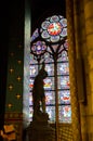 Notre Dame Cathedral Candles Statue Stained Glass