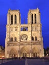 Notre Dame Cathedral at dusk, Paris