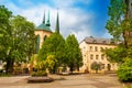 Notre-Dame Cathedral facade view in Luxembourg