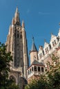 Notre Dame Cathedral and Gruuthuse Museum, Bruges Belgium. Royalty Free Stock Photo