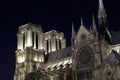 Notre-Dame cathedral by night Royalty Free Stock Photo