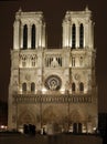 Notre Dame Cathedral at Night Royalty Free Stock Photo