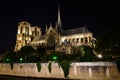 Notre Dame Cathedral at night Ã¢â¬â Paris, France Royalty Free Stock Photo