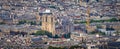 Notre Dame Cathedral in Paris - aerial view - CITY OF PARIS, FRANCE - SEPTEMBER 4. 2023
