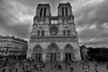 Notre Dame cathedral of Paris one of the most famous landmarks in Paris. Royalty Free Stock Photo