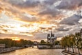 Notre Dame cathedral in spring time, Paris, France Royalty Free Stock Photo