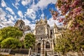 Notre Dame cathedral in spring time, Paris, France Royalty Free Stock Photo