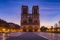 Notre Dame Cathedral at sunrise, Paris, France Royalty Free Stock Photo