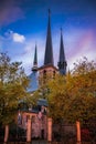 Notre Dame Catholic cathedral in Gothic, Baroque and Renaissance style in an old Jesuit church built in 1621, Luxembourg