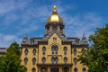 Notre Dame - Circa August 2018: Mary stands atop the Golden Dome of the University of Notre Dame Main Administration Building V