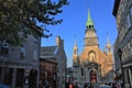 Montreal Old Town in Evening Light, Quebec, Canada Royalty Free Stock Photo