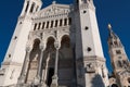 Notre Dame de Fourviere Basilica on Fourviere Hill in Lyon, France Royalty Free Stock Photo