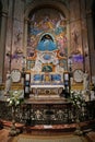 Close-up of the Black Madonna shrine at Notre-Dame de la Daurade basilica in Toulouse, France