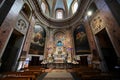 South transept and Black Madonna shrine at Notre-Dame de la Daurade, with paintings of evangelists St Matthew and St John