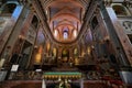 The altar and apse at the Notre-Dame de la Daurade basilica, a \'monument historique\' in Toulouse, France Royalty Free Stock Photo